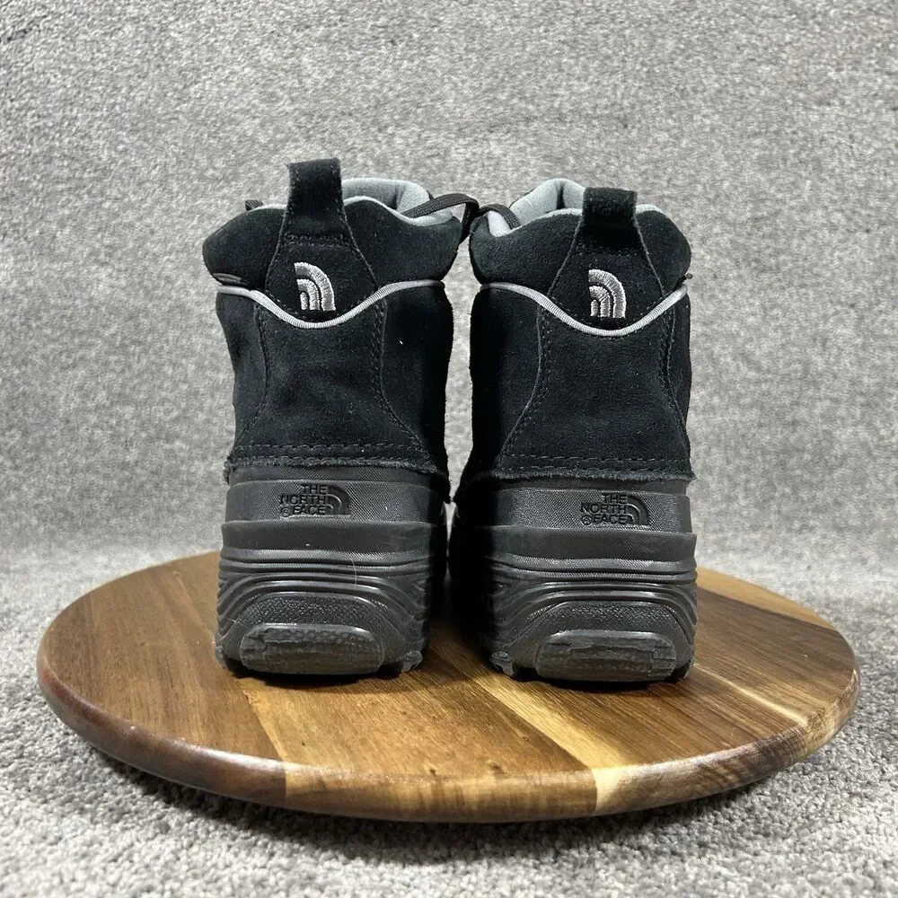 The North Face Chilkat Lace II Youth Size 3 Black Waterproof Winter Boots Used